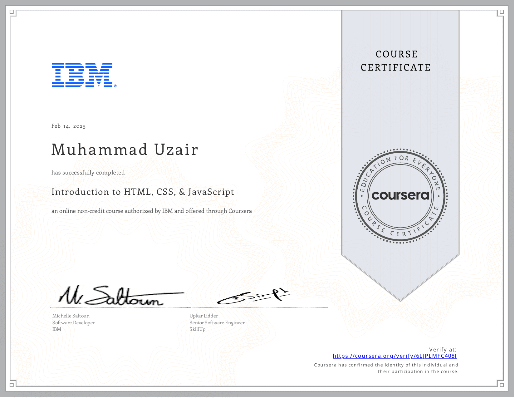 Introduction to HTML, CSS, & JavaScript